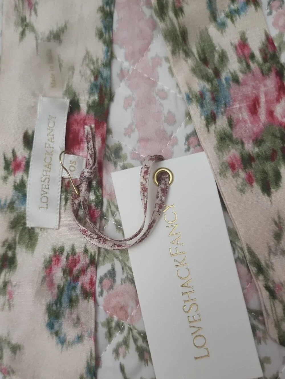 NWT LoveShackFancy 🎀 Lorna Dolce Silk Pink Floral Bow Barrette Hair Clip